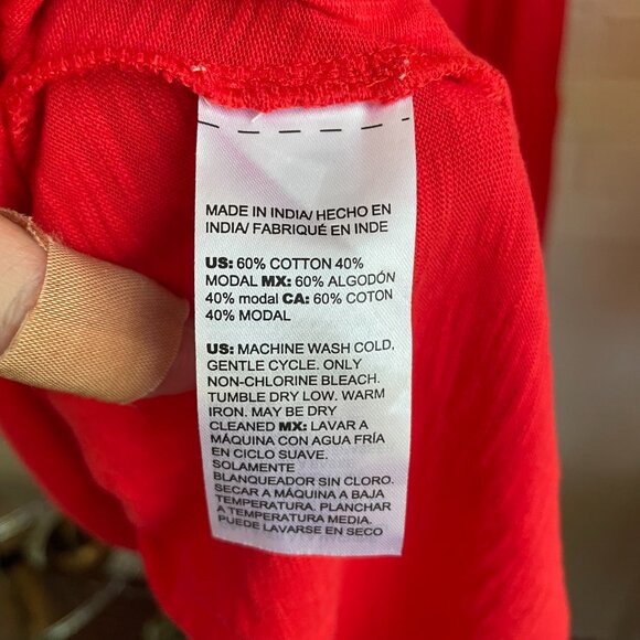 Chico's | Flame Scarlet Red Sleeveless Tiered Jersey Knit Maxi Dress 0/4 NWT - Picture 4 of 8